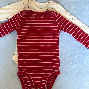 Carter's Red and White Striped Bodysuit